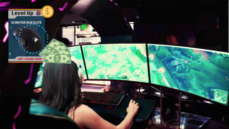 An example of interactive advertising in an OTT esports stream with PRIME Edge